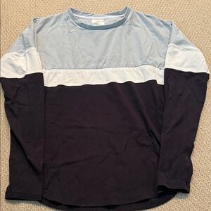 Movemama Nursing Top Light Blue White Navy Color Block Size S